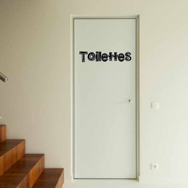Exemple de stickers muraux: Toilettes - Griffonnes